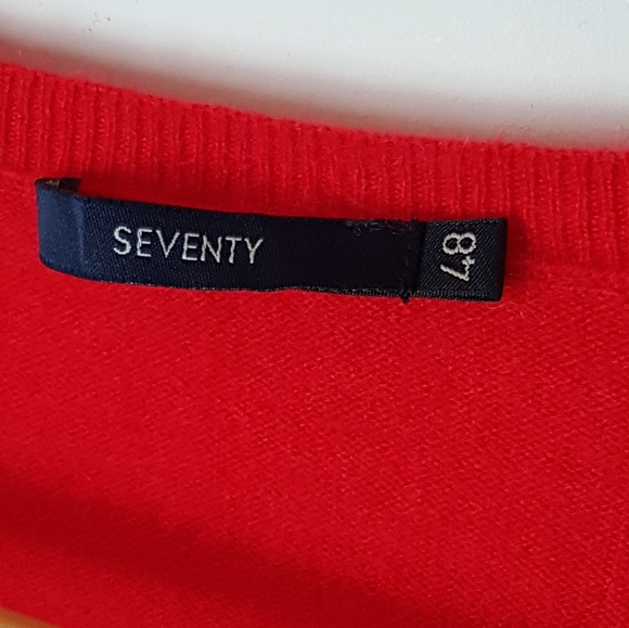 Seventy 100% Red Cashmere Sweater - Picture 3 of 5